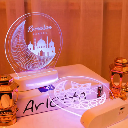 3D Ramadan Mubarak Night Light