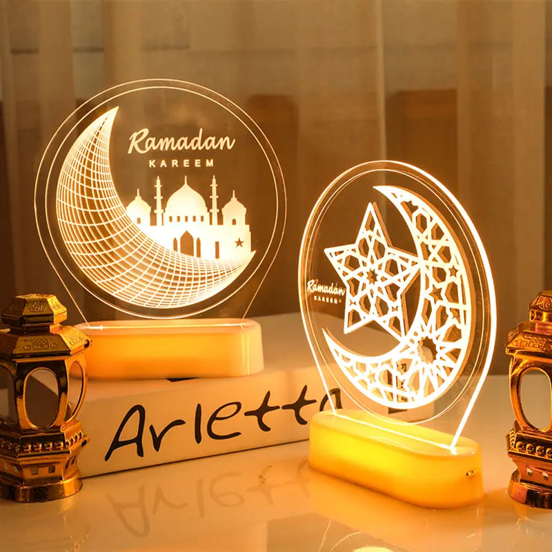 3D Ramadan Mubarak Night Light